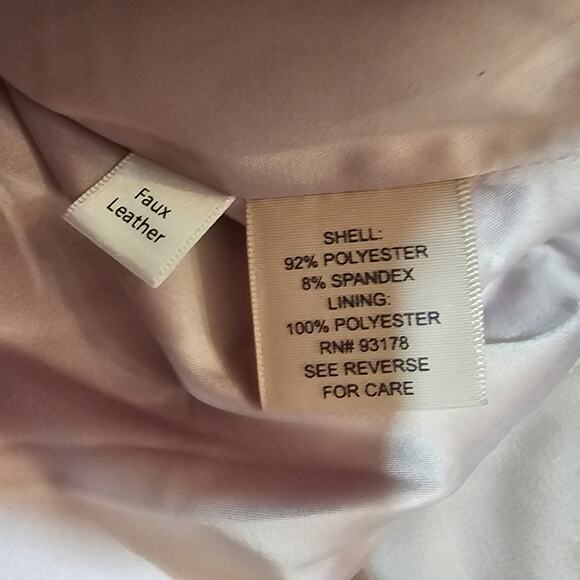 Philosophy Faux Leather Moto Jacket Blush Pink Size M - Picture 5 of 5